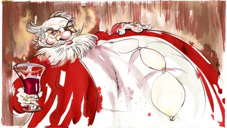 Falstaff - illustration från Shakespeares pjäs De muntra fruarna i Windsor (1601)